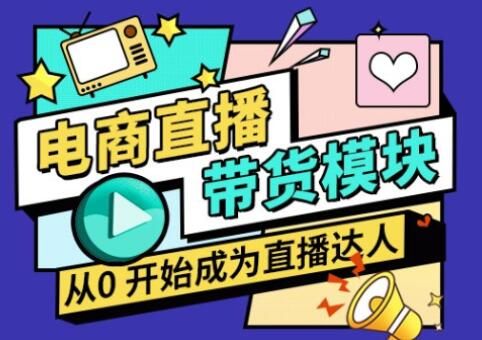 大鹏·电商直播带货课,系统学习直播带货各环节技巧和套路